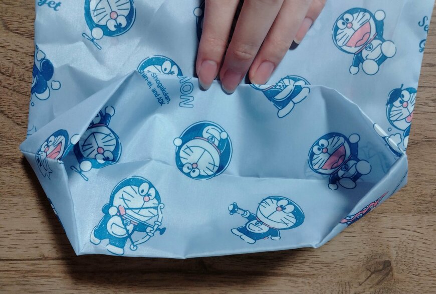 筆者撮影（ダイソー、巾着 D/R ひみつ道具）