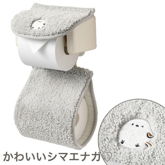 ロールホルダーカバー(シマエナガ グレー)