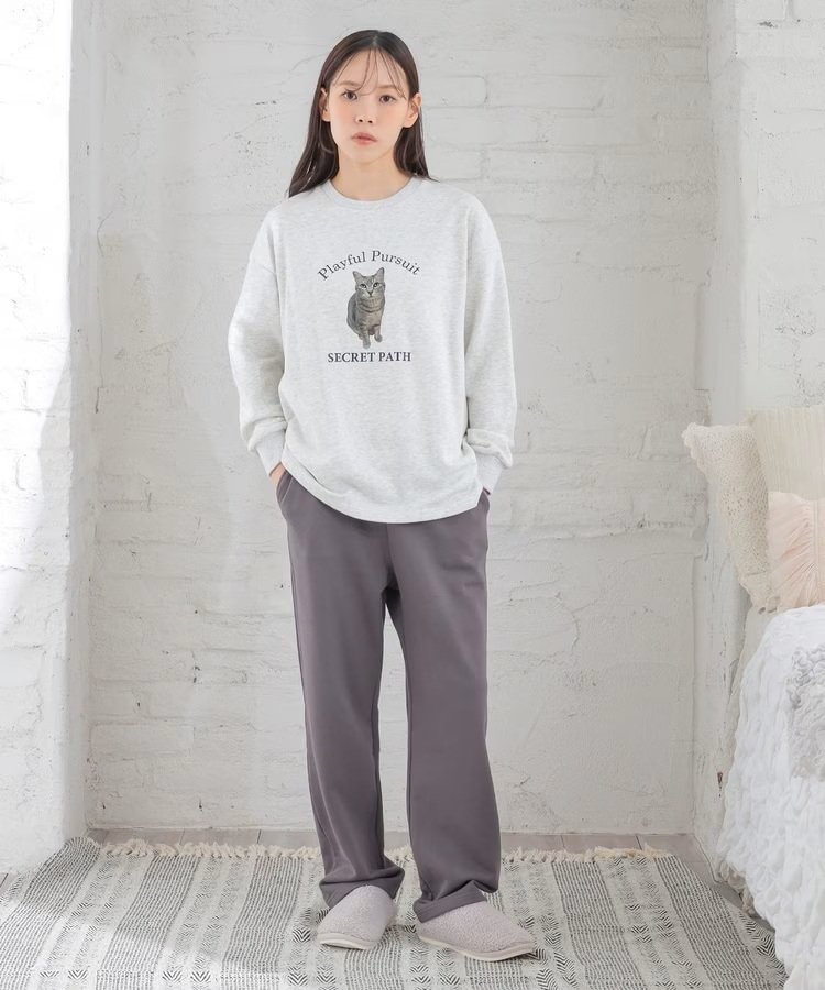 ハニーズ公式 ネコプリントルームウェア(上下セット)の画像