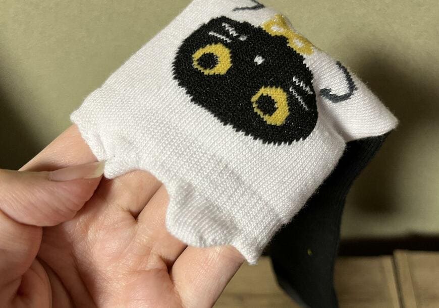 セリア、レディースショートクルー丈ソックス 3D ハロウィン柄