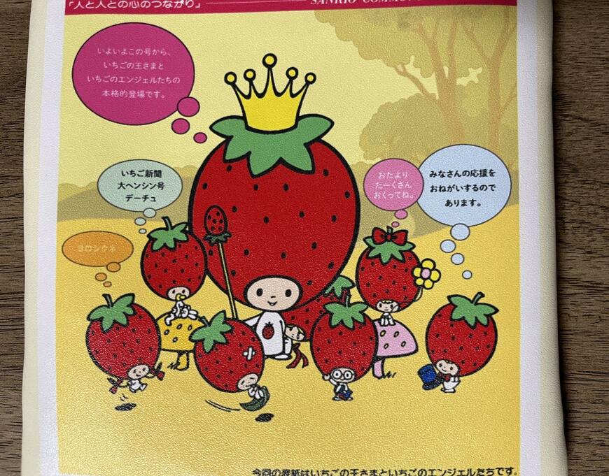 フェリシモ、サンリオキャラクターコラボいちご新聞スマホポシェット画像