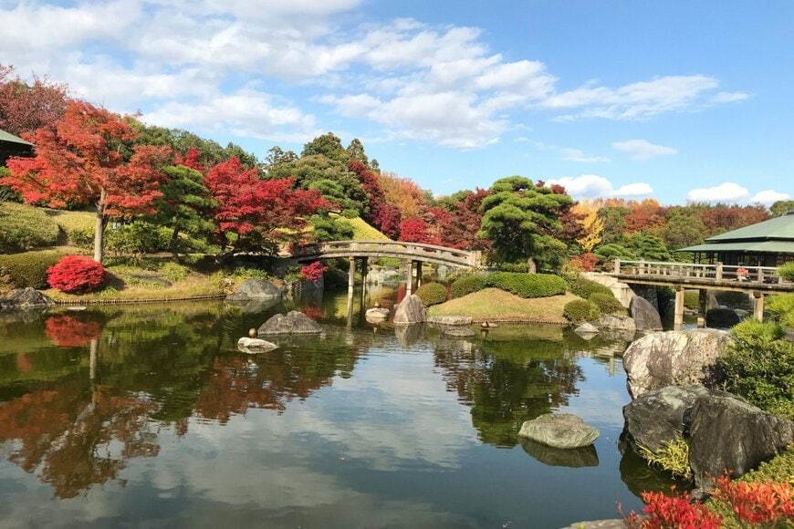 大仙公園日本庭園の紅葉
