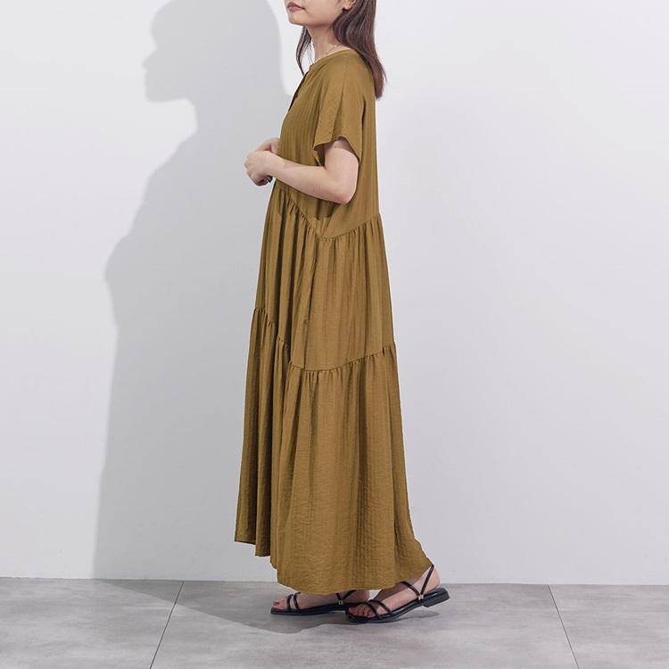 キーネックティアードワンピース