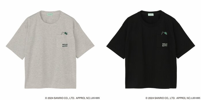 サンリオキャラクターズ グリーンコレクション ハローキティ ポケット付きTシャツ