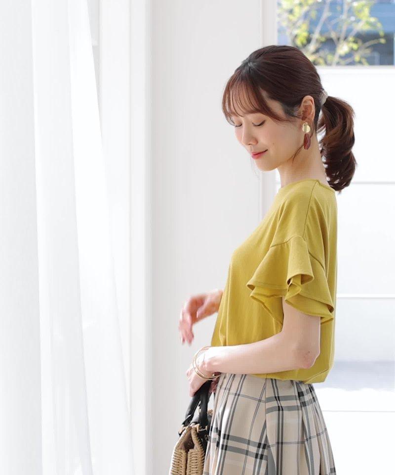出所：ハニーズ公式通販 フリル袖Tシャツ