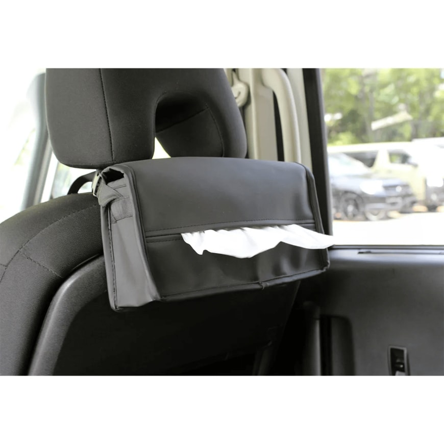 オートバックス公式ブランドサイト　AQ.スムースレザー調ティッシュカバー ブラック　画像