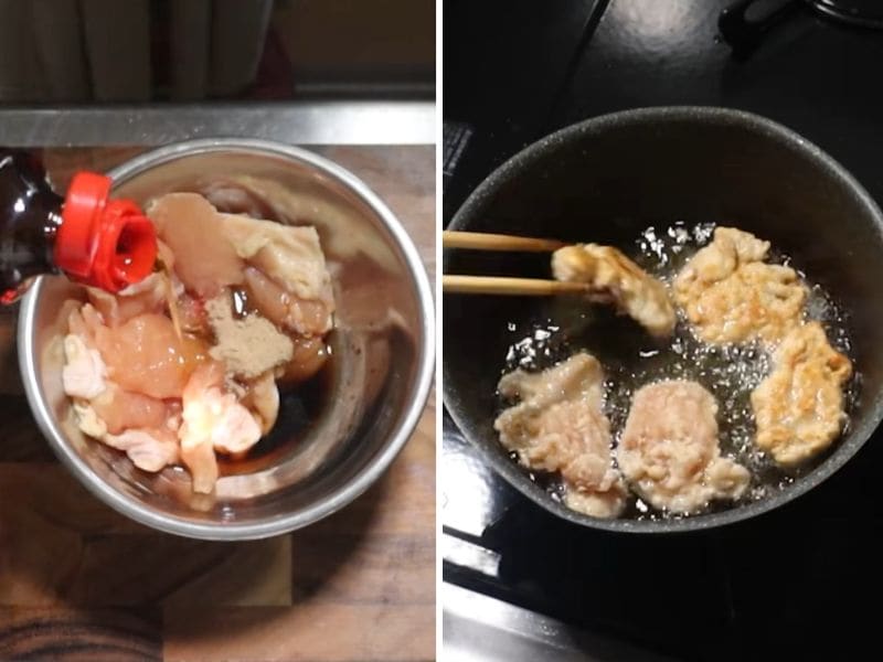 白だし生姜唐揚げを作ります
