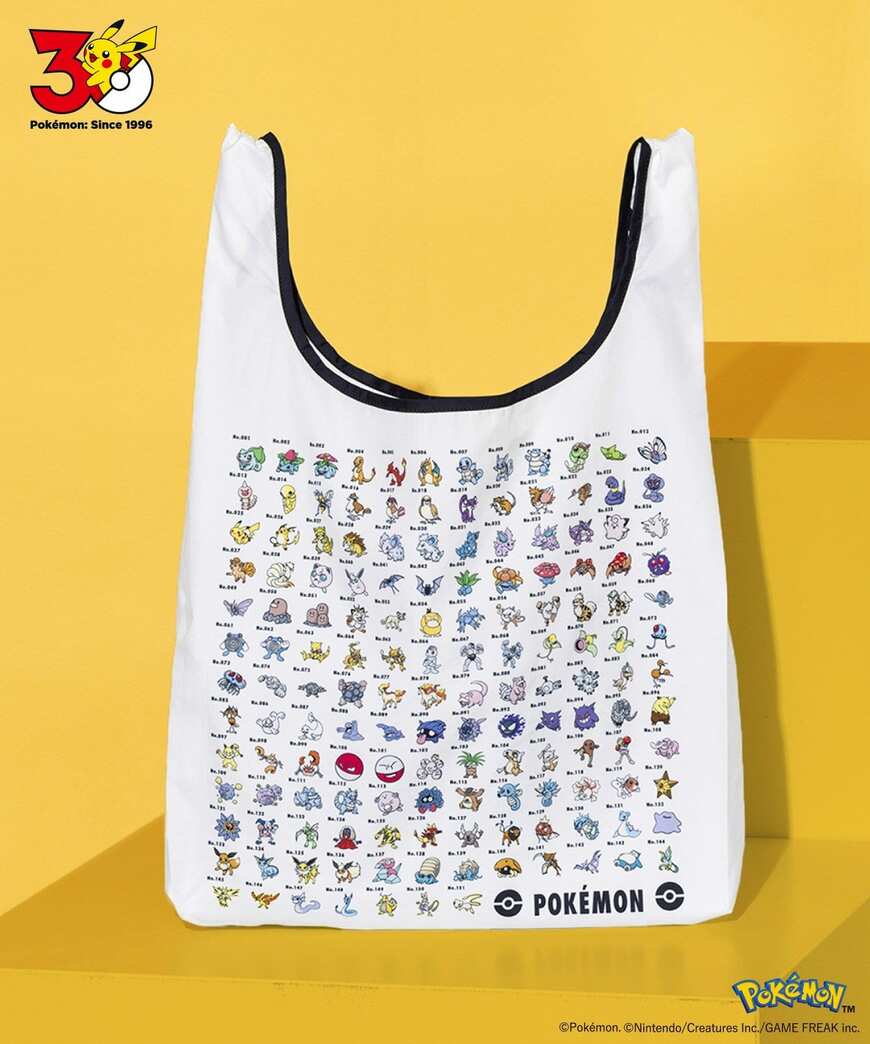 151匹のポケモンがデザインされたエコバッグ