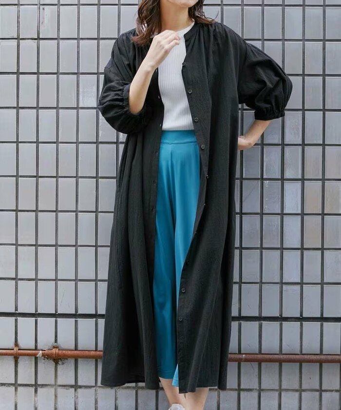 くしゅっとした風合いのワンピース