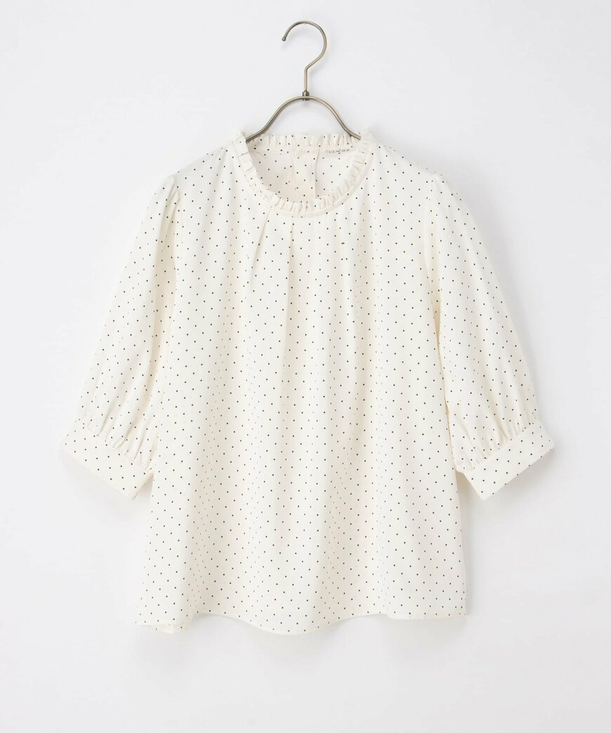 出所：ハニーズ公式　6分袖フリルブラウス