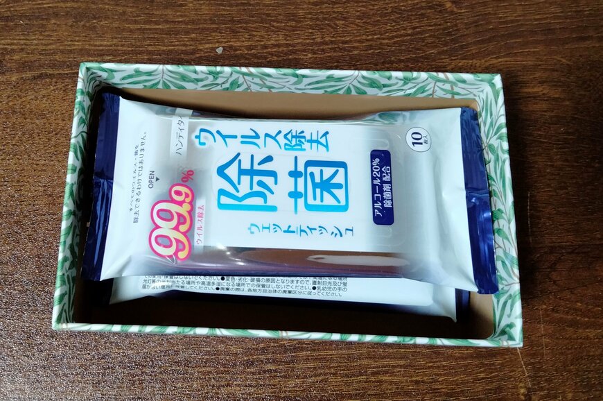 筆者撮影（セリア、ペーパーボックス小 ウィリアム・モリス）