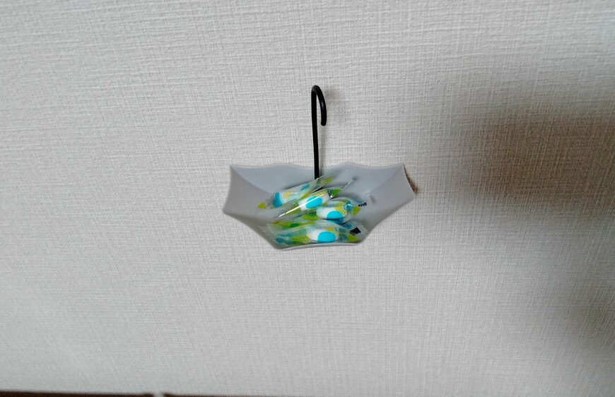 筆者撮影（セリア、インテリアフックアンブレラ）