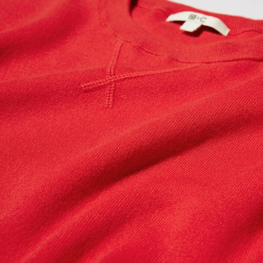 ユニクロ公式　スムースコットンクルーネックセーター