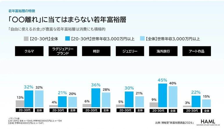 若年富裕層の特徴