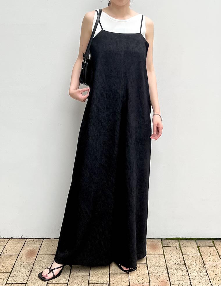 [神山まりあさん着用][2024 SUMMER COLLECTION][低身長/高身長サイズ有]ベアルーズキャミオールインワン