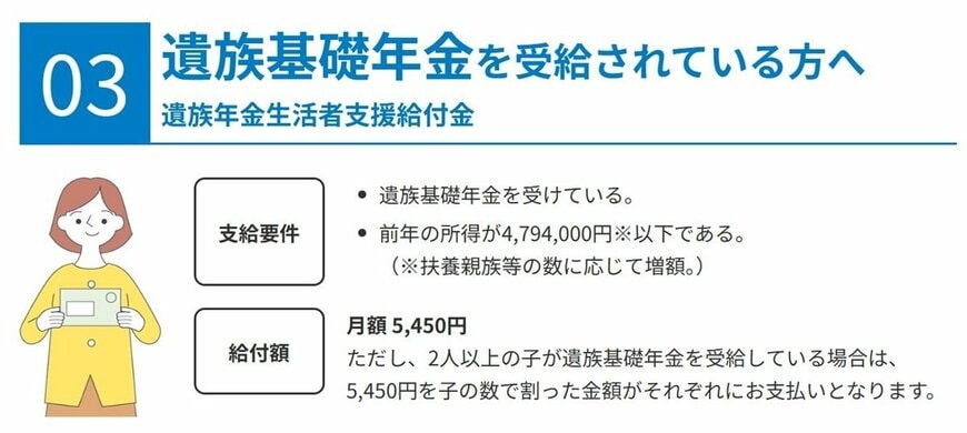 遺族年金生活者支援給付金を受け取るための条件