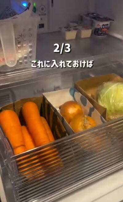 活用法2:冷蔵庫の仕切り収納