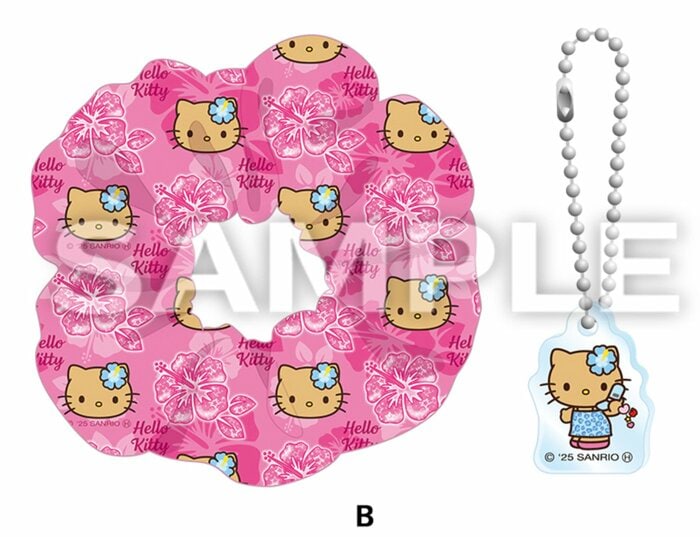 ハイビスカスとキティのコントラストがかわいいピンク