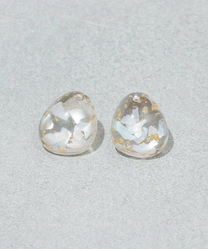 3COINS公式　箔封入クリアピアス