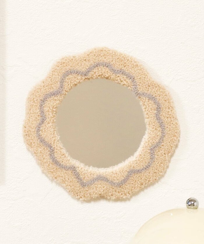 3COINS公式　タフティング風ミラー／blend interior