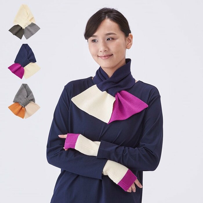 コーディネートをはなやかにしてくれるカラフルなマフラー