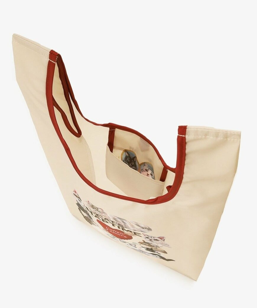 出所：アフタヌーンティー公式　【WEB限定】ポケッタブルショッピングバッグ／Cat's NapTime