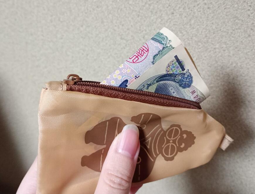 筆者撮影（ダイソー、コインケース　埴輪土偶柄）