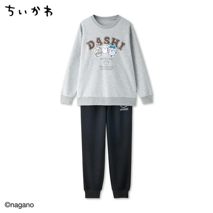 出所：しまむら公式　レディース　トレーナー+パンツセット（ちいかわ）〈グレー212〉