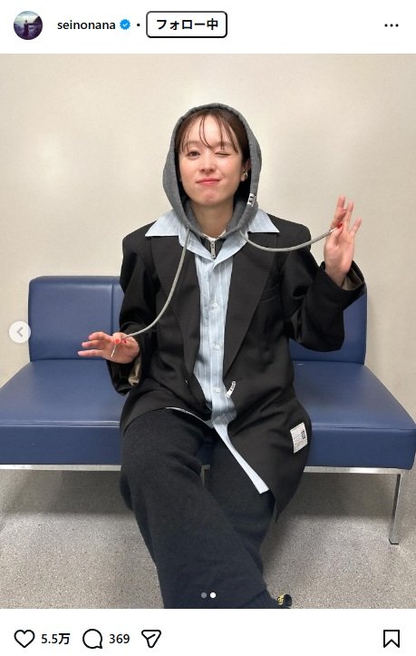出所：清野菜名のInstagram（＠seinonana）　参照日：2025年12月5日