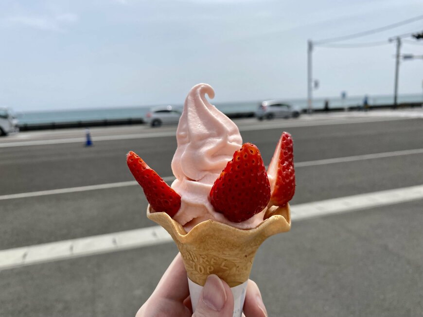 画像出所：スペシャル生いちごソフトクリーム（筆者撮影）