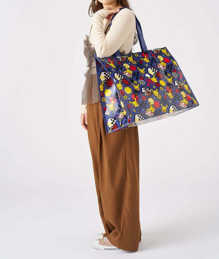 gowell公式オンラインショップ　キャリーオンできるお土産バッグ 和柄ピカチュウ総柄画像