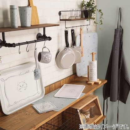 デコホーム公式　【デコホーム商品】抗菌カット式台ふきん 67カット(DH 67P ネコ)