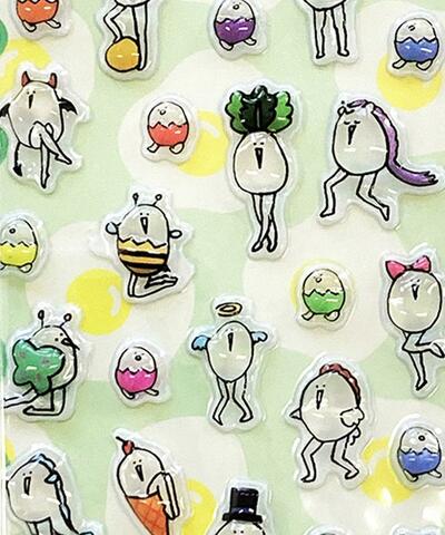 Bleu Bleuet（ブルーブルーエ）、たまごあしのぷっくりシール商品画像