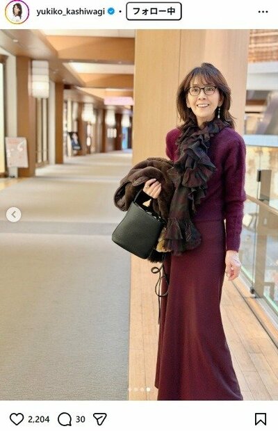 柏木由紀子のInstagram投稿