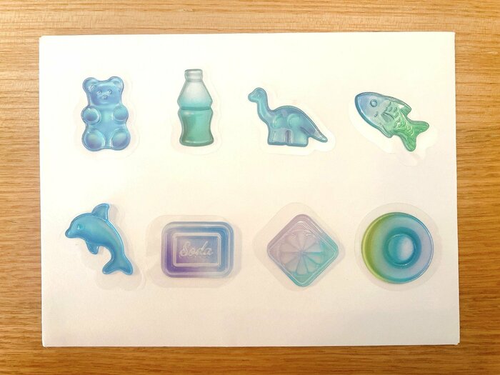 8種類のフレークシール