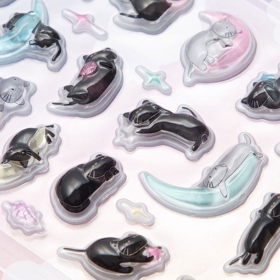 出所：ニトリ公式通販ニトリネット ぷっくりシール(デコネコ+デコネコナイトパーティーセット)