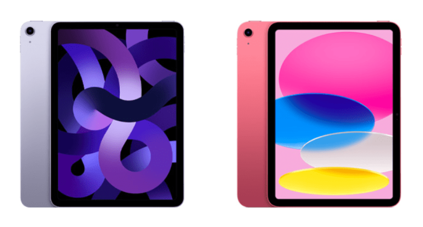iPad Air（第5世代）とiPad（第10世代）の違いは？スペック比較！どっちがおすすめか