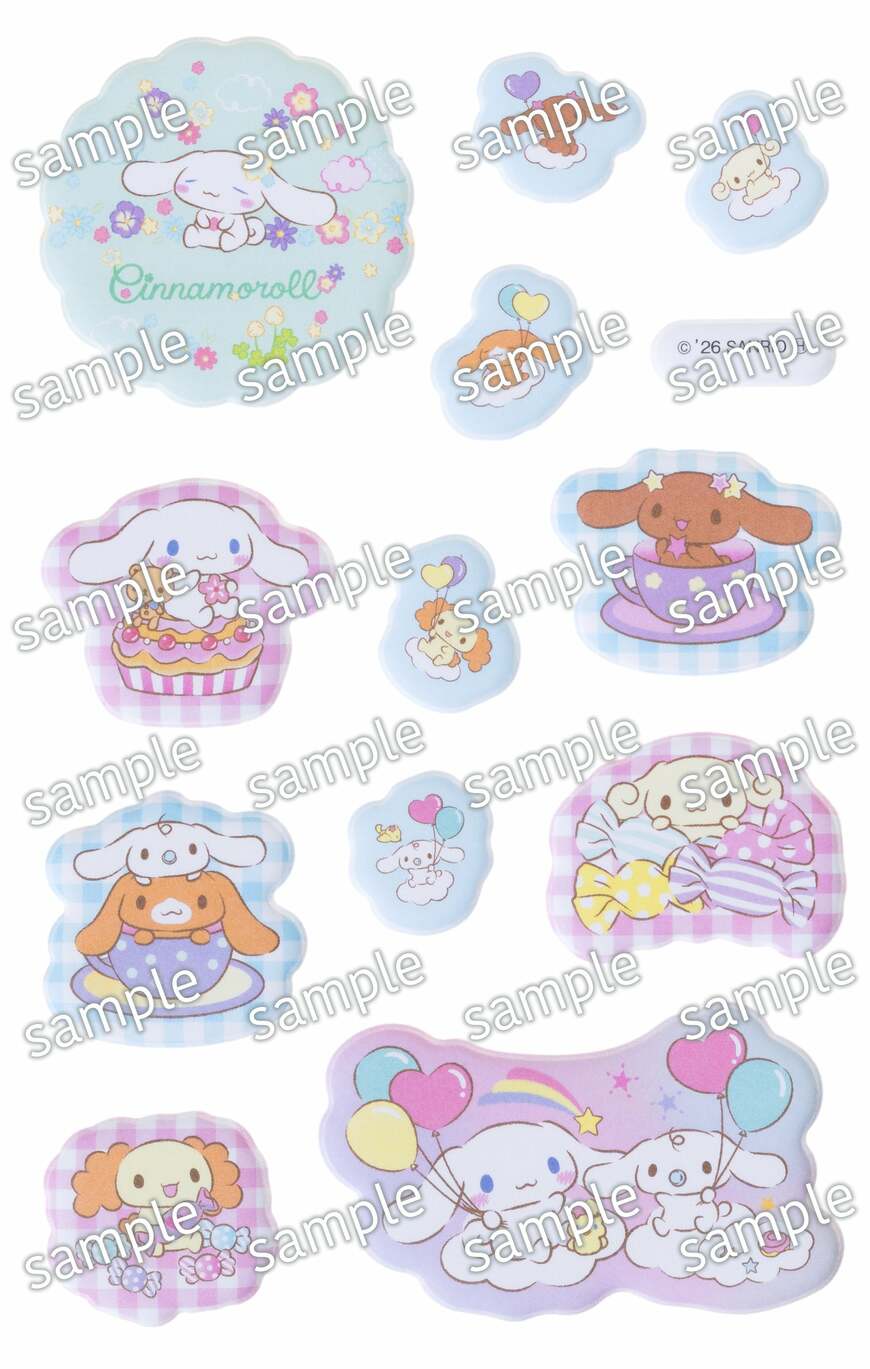 サンリオキャラクターズ ぷっくりシールいっぱいBOOK シートイメージ