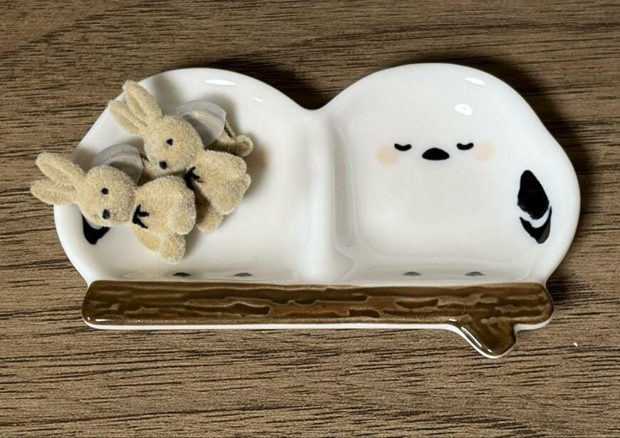 セリア、セクションプレート ほがらかシマエナガ商品画像