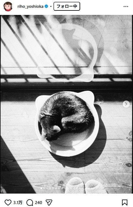 出所：吉岡里帆のInstagram（＠riho_yoshioka）　参照日：2026年2月24日