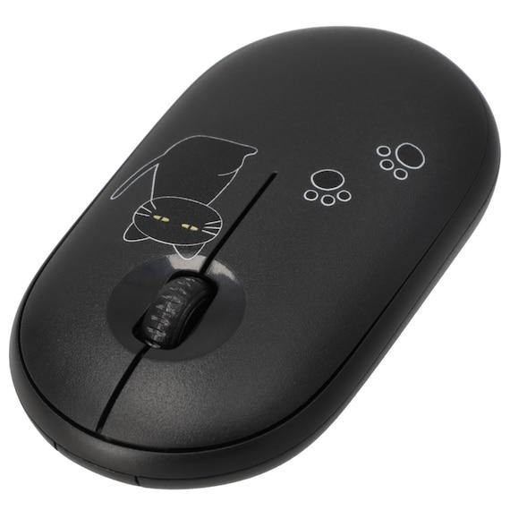 ニトリ、ワイヤレスマウス(デコネコDH05 ブラック)商品画像