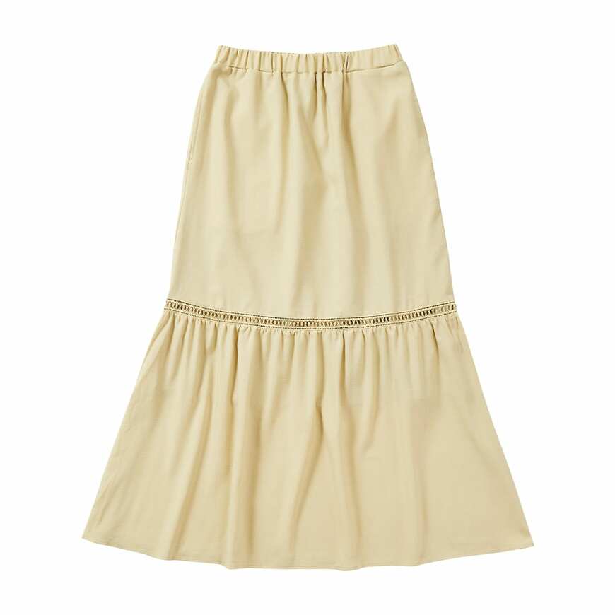ワークマン公式　レディースリネンライクソロナ(R)ハシゴレーススカート