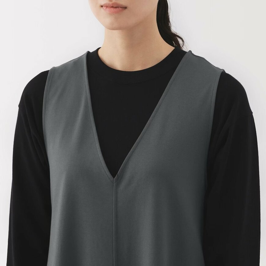 無印良品公式 婦人 二重編みジャンパースカートの画像