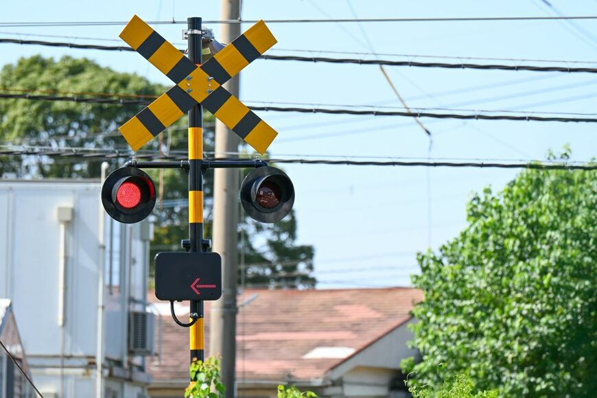 【不思議】地面ギリギリに設置された踏切の警報機　珍しい光景に「面白い」