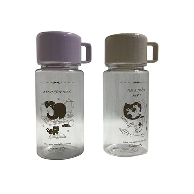 出所：キャンドゥ公式　コップ付ドリンクボトル　390ml