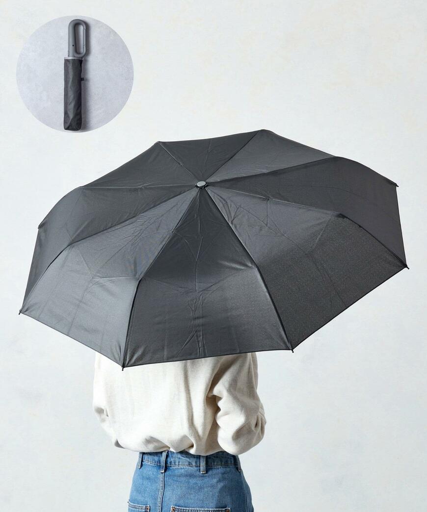 持ち手カラビナ自動開閉折りたたみ傘