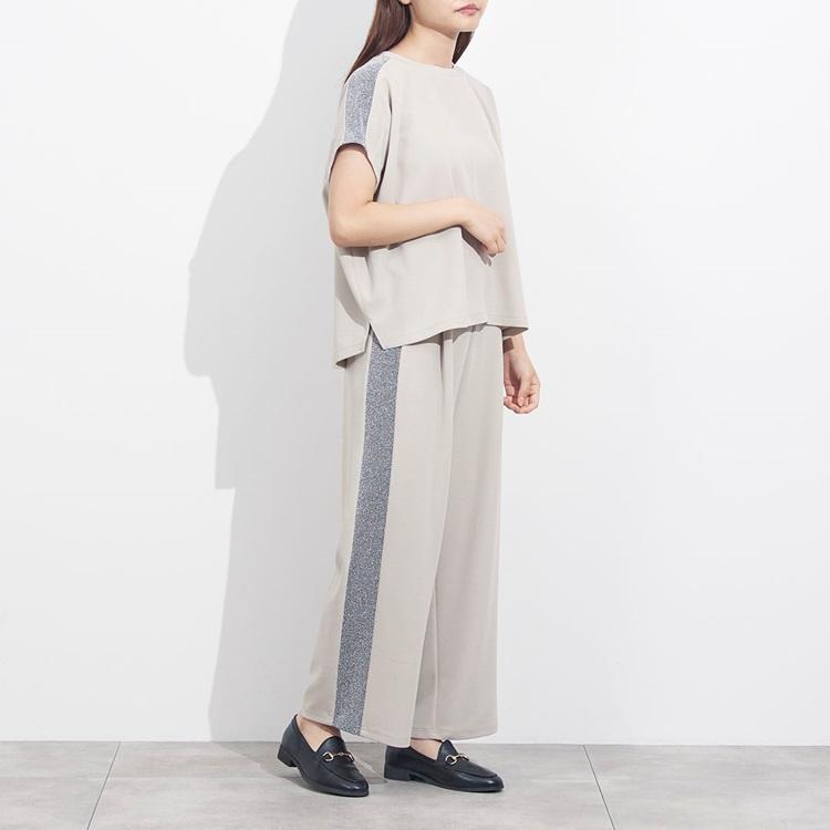 ショルダーラメTシャツ