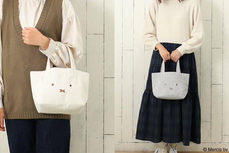 【WEB予約】miffyおかおコーデュロイトートバッグ