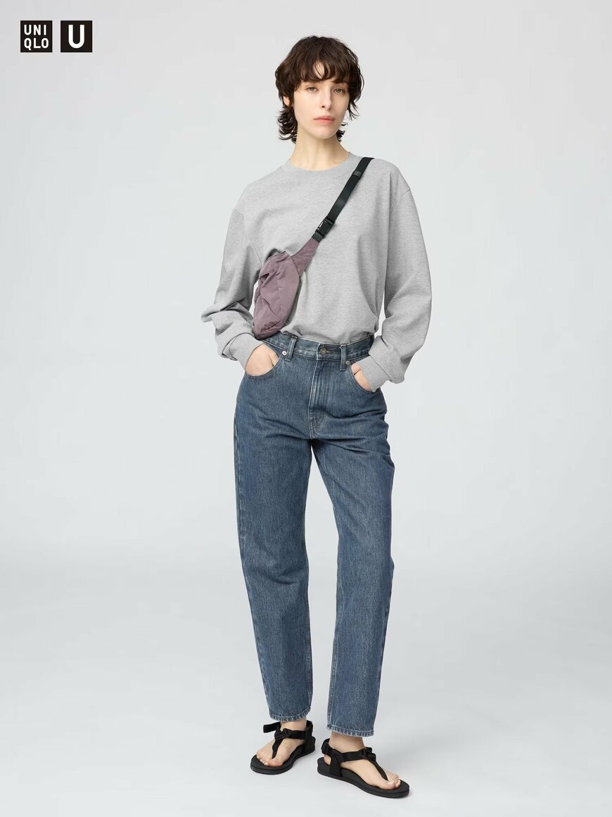 エアリズムコットンボーダーTシャツのホワイト