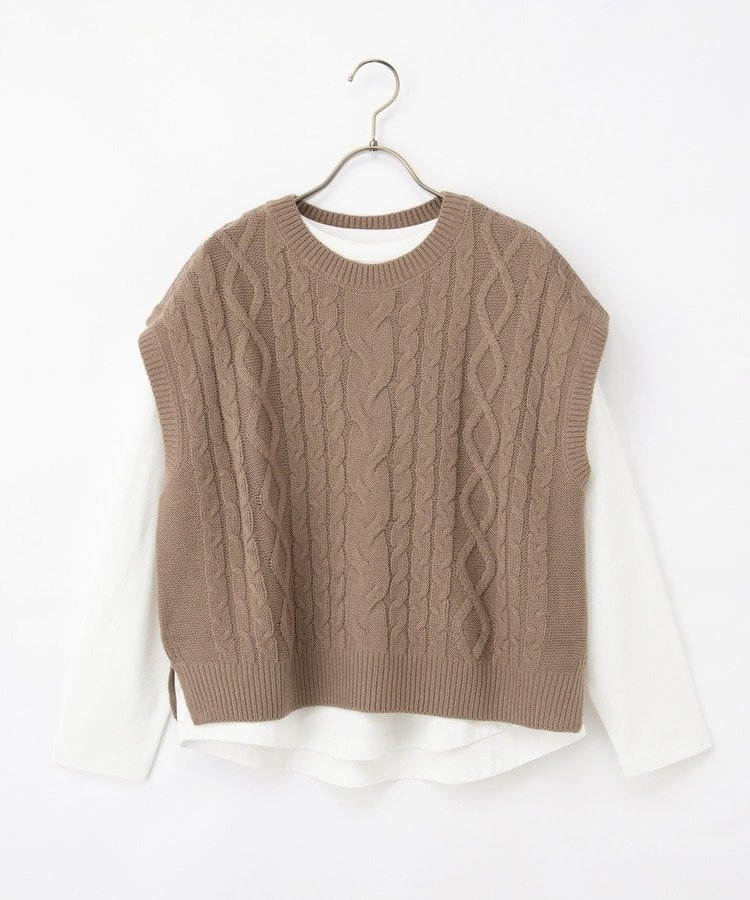 ハニーズ公式　Ｔシャツ付ニットベスト